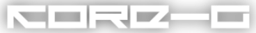 A white stylised tech style logo reading Kore-G